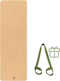 Cork Yoga Mat with Natural Rubber Base, Extra Size, Thickness and Support, Excellent Cushion & Grip, Non-Slip, Non-Toxic, Sweat-Resistant, Sustainable, Eco-friendly Exercise Mat