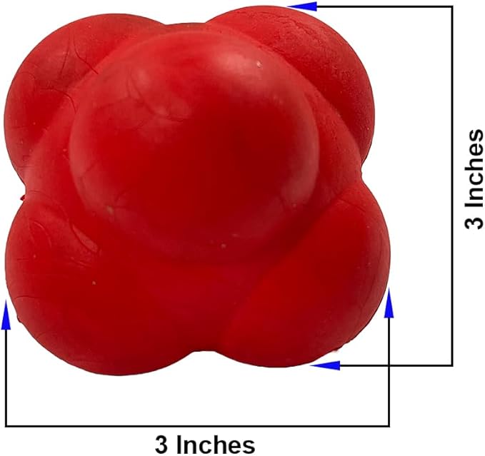 Agility Bounce Reaction Ball for Exception Hand Eye Coordination Small Red