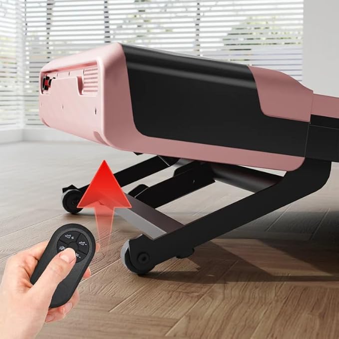 DeerRun Walking Pad Treadmill with Incline, 12% Auto Incline Under Desk Treadmill, 3.0 HP, 300 lb Capacity, Portable Treadmill for Home Office, Remote & App Control