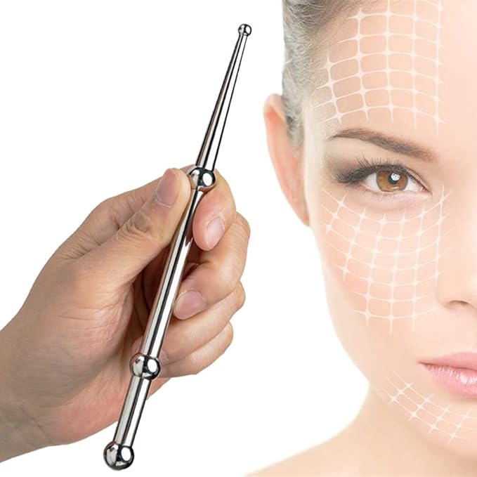 FeelFree Sport Stainless Steel Manual Acupressure Pen-Trigger Point Massage Tool-Reflexology Pressure Point Massager Tool for Relaxing Deep Tissue (A)