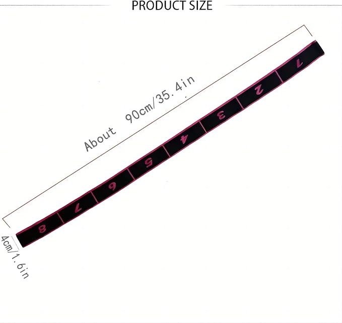 Fitness Resistance Bands with Handles, Numbered Resistance Bands for Glutes, Fitness Resistance Band for Stretching and Yoga, Adjustable Band for Seniors