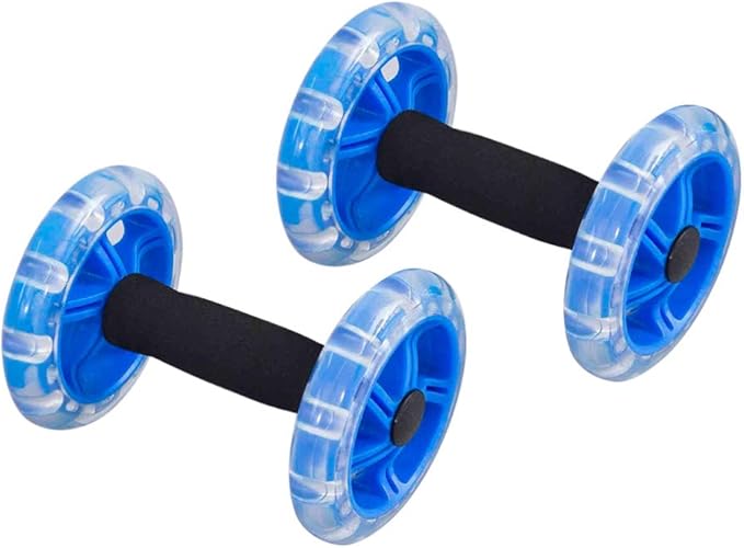 Device Ab Roller Wheel Abdominal Exercise Roller Abdomen Training Wheel Gym Workout Equipment for Fitness Use Blue Dumbbels