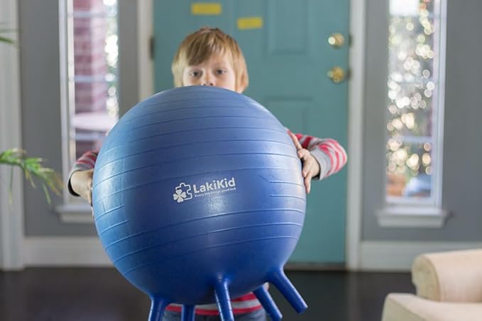 LakiKid Balance Ball Chairs for Kids Flexible Seating Classroom Furniture- Stability Ball Chairs with Legs, Exercise Ball Chair, Yoga Ball Chair, Ideal Alternative Seating for Students (18"/45 CM)