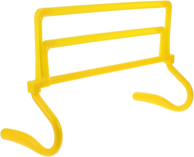 Soccer Training Speed Hurdles Set with Adjustable Height, Foldable Yellow Football Agility Training Equipment for Athletes and Team Drills