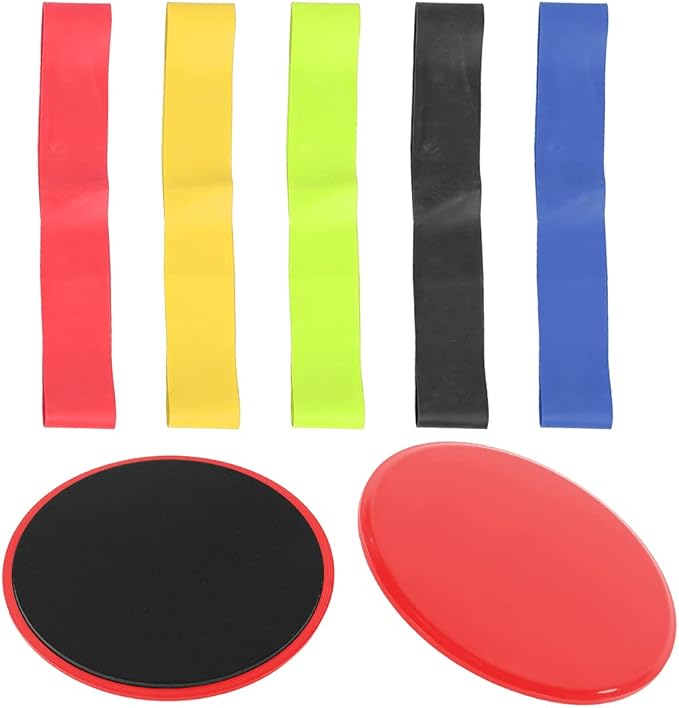 Fitness Sliding Disc, Wireless Core Slider Workout Equipment, Low Impact ABS Sliders for Home Gym and Floor Exercises with Pull Straps for Beginners and Advanced Users