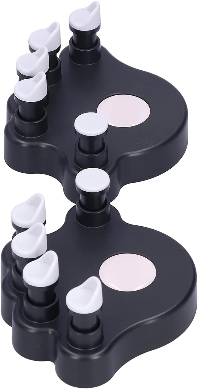 2Pcs Piano Finger Trainers ABS and Silicone Hand Grip Exerciser Piano Correctors Orthotic Tools for Strength Training(black)