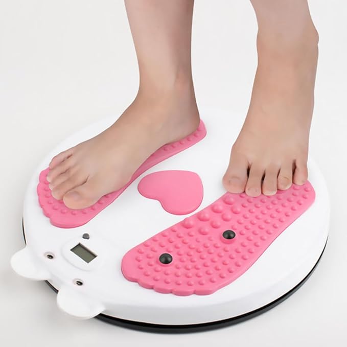 Milisten Twist Waist Disc Fitness Board with Magnetic Resistance, Wriggled Foot Massage Plate for Home Workout and Weight Loss, Female Waist Trainer Exercise Equipment