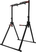 Pull Up Bar, 440lbs Triangular Pull Up Station, Multifunction Workout Pull Up Tower Station Gym Strength Training Equipment w/Height Adjsutable for Gyms Sports Centers & Home