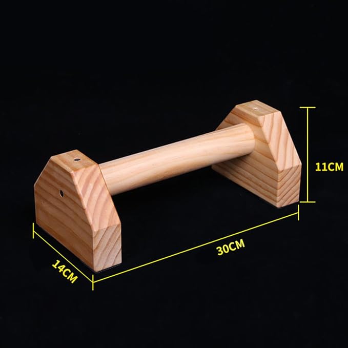 TOYANDONA Push-up Stands Trainer Hand Grips Pine Wood 30cm Pair Home Workout Fitness Equipment for Indoor Strength Training