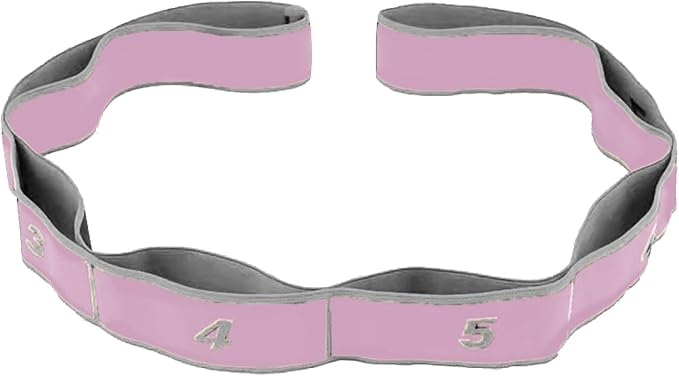 Fitness Band Elastic Stretch Strap with 8 Looped Resistance Stretching Strap for Pilates Dance Resistance
