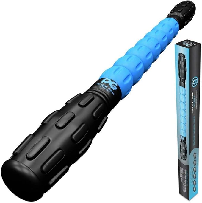 Physix Gear Roller Stick - Muscle Roller Massage Stick for Legs, The Stick Massage Roller for Deep Tissue Massaging Stick for Athletes, Physical Therapy Muscle Roller, Recovery Stick Roller
