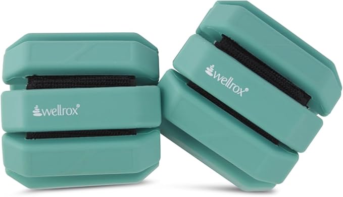 Wellrox Weighted Bangles – Adjustable Ankle and Wrist Weights for Women & Men – Set of Ankle Weights 2 lbs (1 lb Each Wrist Weight) | Weighted Arm Bands for Pilates, Yoga, Running & Walking