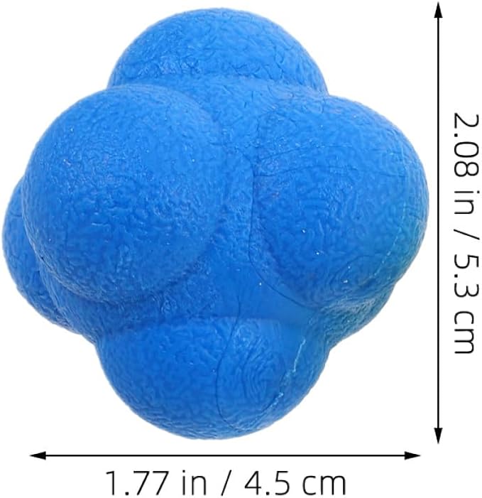 GLEAVI 6pcs Hexagon Agility Reflex Training Balls 5.5cm Sports Coordination Reaction Balls and Adults Goalkeeper Fitness Speed Training