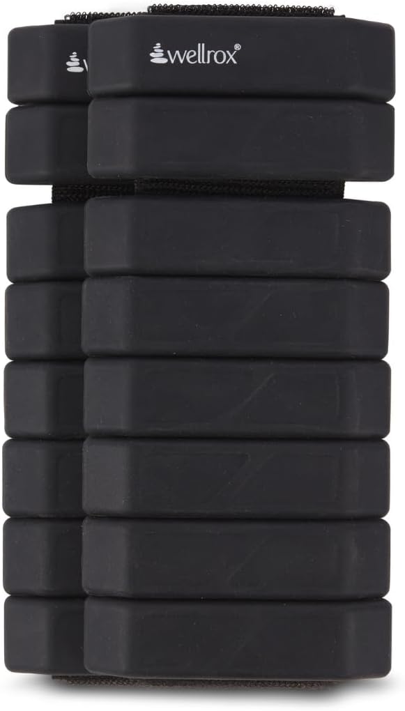 Wellrox Weighted Bangles – Adjustable Ankle and Wrist Weights for Women & Men – Set of Ankle Weights 2 lbs (1 lb Each Wrist Weight) | Weighted Arm Bands for Pilates, Yoga, Running & Walking
