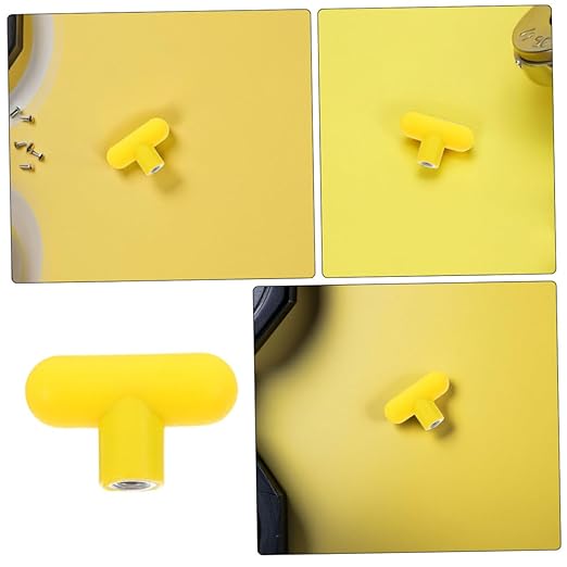 Cabilock 2pcs Heavy Duty Cable Machine Handles with Ergonomic Shape Grip Rotating Ball Knob Insert for Strength Training Yellow Fitness Equipment Attachments