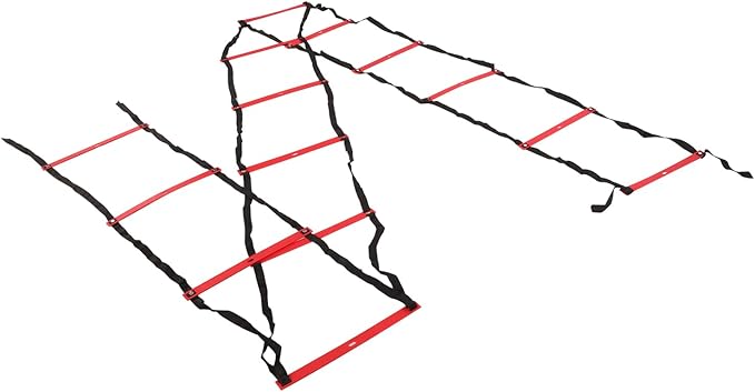 7M 14 Rung Fixed Agility Speed Ladder, Training Ladder for Soccer Football Fitness, Adjustable Length PP Agility Ladder with Non - Slip Rungs for Athletes and Coaches