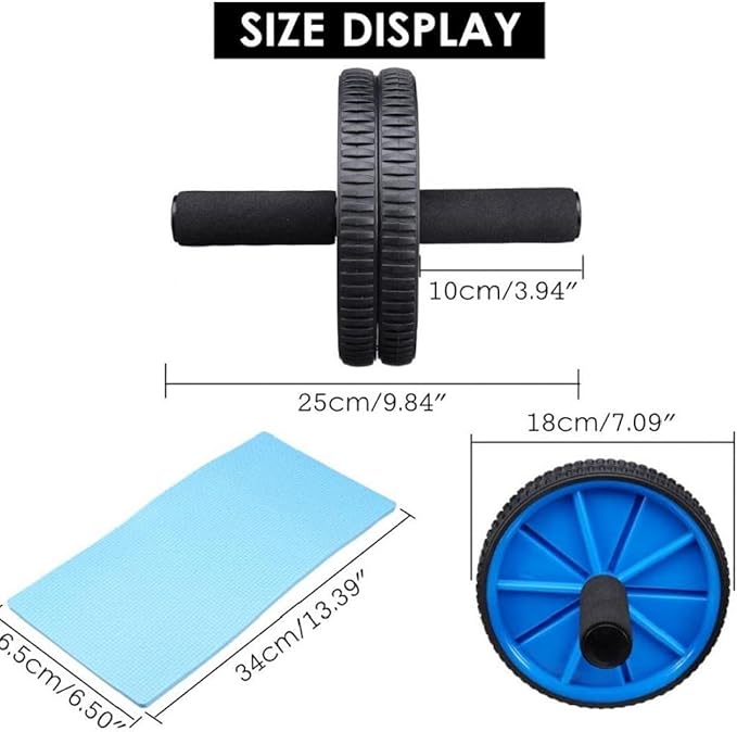 Waist Exerciser Pad Ab Rollers Abdominal Core Roller Home Gym Fitness Workout Training Equipment (Random Color)