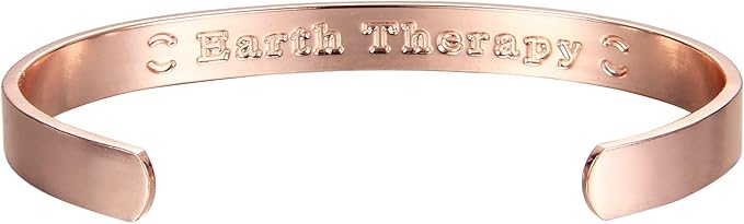 Earth Therapy Pure Copper Shiny Minimalist Bracelet – Adustable Unisex Sport Band with Ultra Strength Magnets