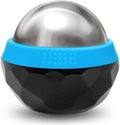Coolrunner Cold Massage Roller Ball, Cryosphere Cold Massage Ball- Heat Therapy & Cold Therapy Relief with Cold Gel Core- Helps with Muscles Recovery and Inflammation for Shoulders, Neck (Black Blue)