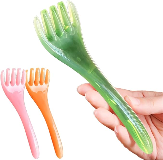 3pcs Head Massager Comb, Gua Sha Facial Massage Tools Five Claw Facial Scrapper Scalp Massage Comb Scraping Board Sticks Skin Care Massager Acupoint Pen for Back Neck Face, Head SPA