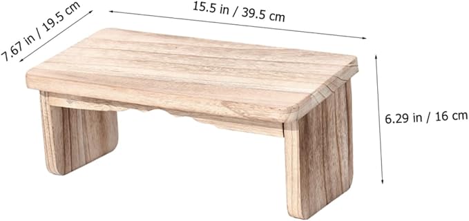 ibasenice Wood Meditation Bench Folding Legs Ergonomic Kneeling Stool for Zen Practice Tea Ceremonies and Household Use Non-Skid Design Portable Wooden Seat