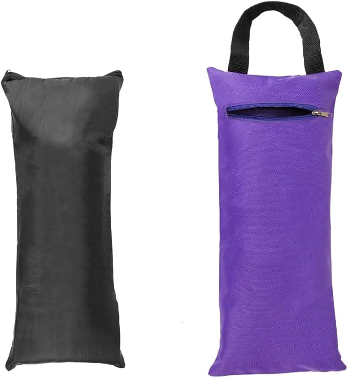 TOPTIE 2 Pack Yoga Sandbag Weighted Bag for Fitness Yoga Bolster, Unfilled Sandbag 16 x 7 Inch