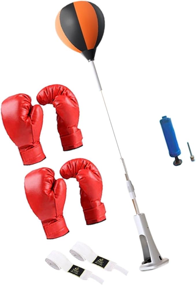 Boxing Reaction Ball Reflection Training Equipment Adjustable Height for Kids Adults Boxing Punching Bag for Fitness Exercise, Style D