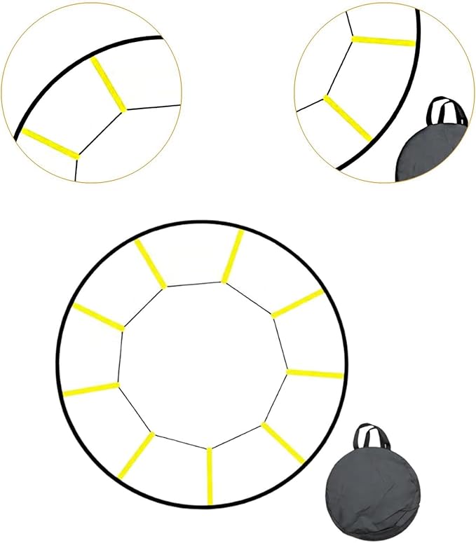 Round Agility Ladder Footwork Ladder Improves Coordination Sturdy for Kids Adults Speed Training Equipment for Soccer