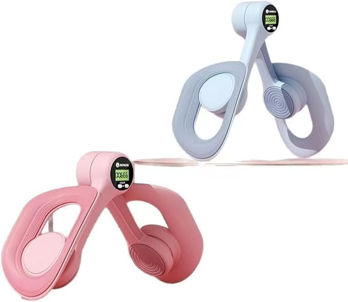 Mireva Fit Pelvic & Thigh Trainer for Women - 360° Rotatable Kegel Exerciser with Smart Display, Pelvic Floor Toner for HIPS, Glutes & Legs (Pink)