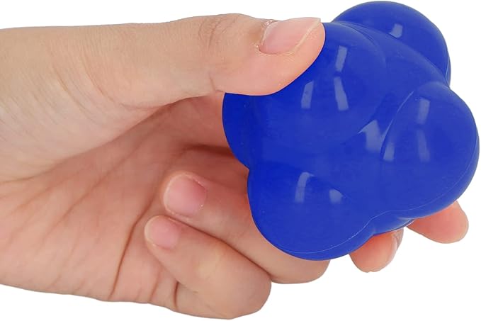 Reaction Ball, Rubber Bright Color Hex Reaction Trainer Ball for Basketball, Tennis and Other Competitive Sports