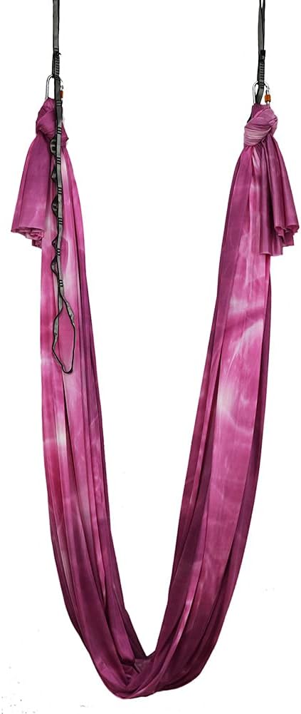 Aerial Yoga Hammock Aerial Pilates Silk Yoga Swing Set Inversion Equipment include daisy Chain, Pose Guide 5.5 yards
