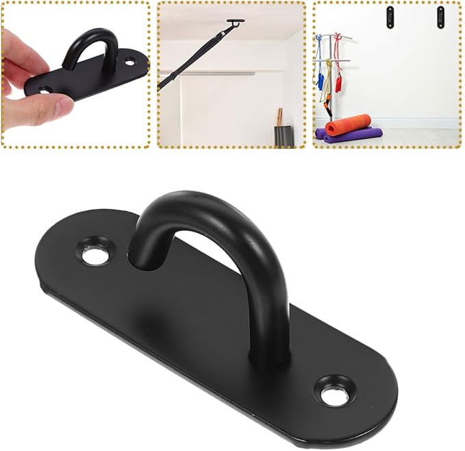 VICASKY 2pcs Stainless Steel Wall Anchor Resistance Band Hooks Heavy Duty Gym Hangers for Yoga Strap Fixing Indoor Strength Training Equipment Attachments