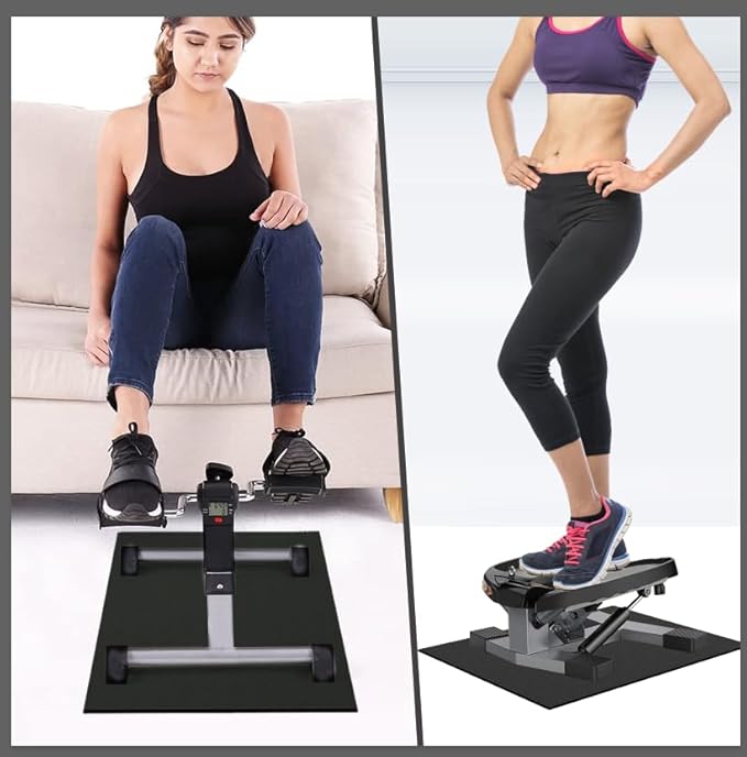 Non-Slip Elliptical Exercise Mat for Under Desk Elliptical Machines Non-Slip Mat for Under Desk Elliptical, Elliptical Mats for Seniors Home Sports Mats and Mini Elliptical Exercise Bikes