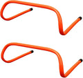 Cabilock 2pcs Professional Training Speed Hurdles 15cm Plastic Wear-Resistant Agility Equipment for Soccer Football Track and Field Conditioning