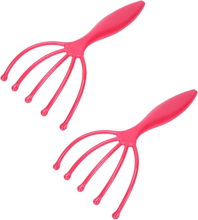 Agatige 2PCS Head Massager Claw, Plastic Handheld Scalp Massager Hair Growth Head Scratcher Stress Relief Deep Relaxation for Home SPA Office Travel Use (2PCS)
