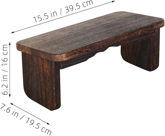 Ciieeo Meditation Stool Wood: Solid Wood Zen Meditation Bench - Kneeling Prayer Stool - Portable Wooden Kneeler for Prayer Or Temple Use