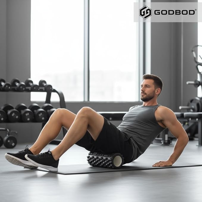 Strong Foam Roller - Deep Tissue Medium Density Muscle Massager with Myofascial Trigger Point Release, Back Massage Roller for Soreness and Mobility 13 x 5.5 Inch