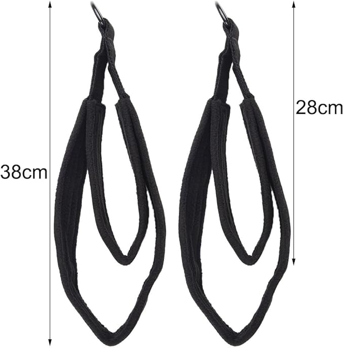 Pilates Rings Double Loop Foot Straps with Dual-Length Design and Soft Fleece for Reformer Exercises Compatible with Most Pilates Beds and Equipment