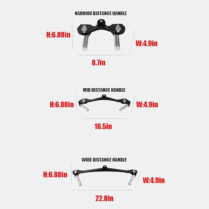 3 Pack LAT Pull Down Bars, Back Tricep Bar Strength Training Handle for Home Gym Fitness, Heavy Duty Workout Accessories
