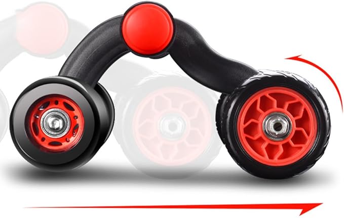 Automatic Rebound Four-wheel Ab Roller Wheel with Knee Mat, Silent Fitness Exercise Device for Core Workout and Abdominal Toning at Home