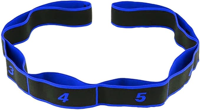 Yoga Pull Strap Belt PolyesterLatex Elastic Stretching Band Loop Yoga Pilates Gym Fitness Exercise Resi Bands