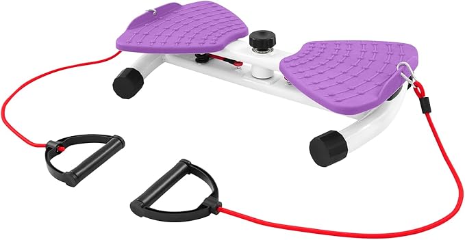 Waist Twister Ab Machine, 260 lbs Capacity Exercise Twist Board with Resistance Bands, Home Gym Equipment for Women/Men