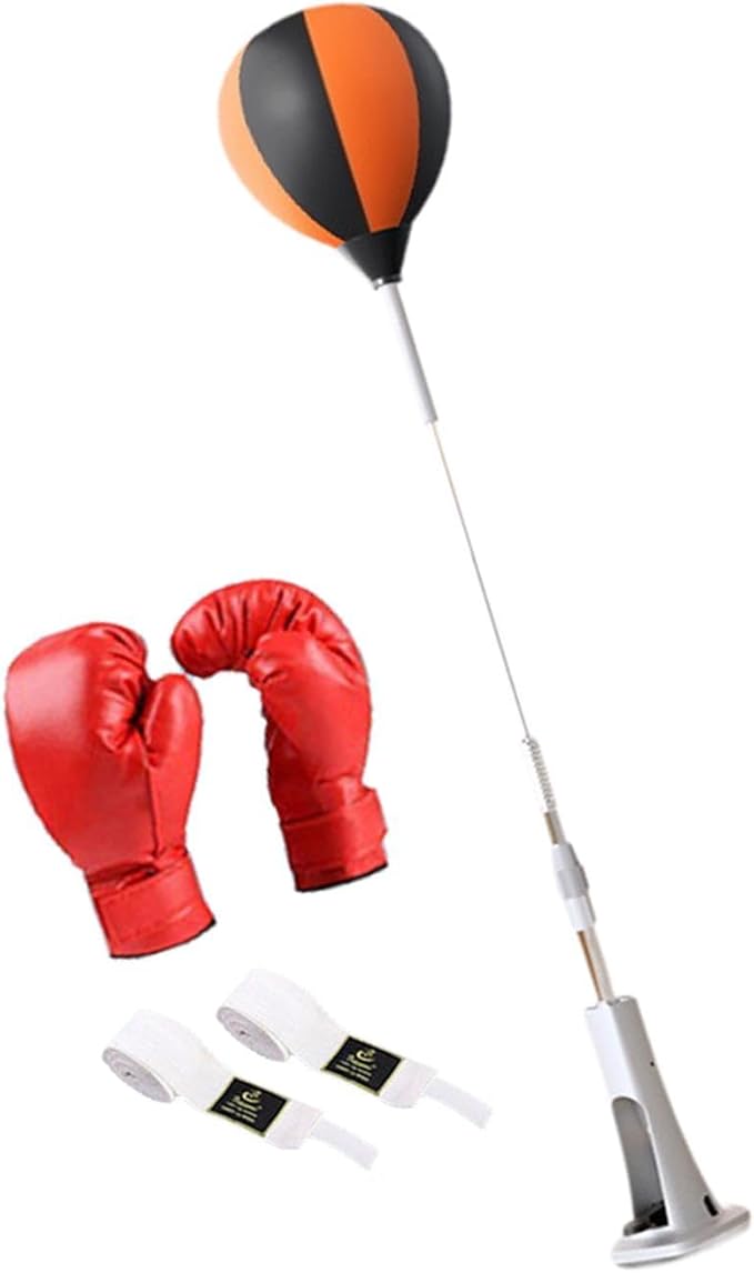 Boxing Reaction Ball Reflection Training Equipment Adjustable Height for Kids Adults Boxing Punching Bag for Fitness Exercise, Style A