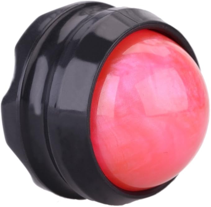 Manual Massage Ball Pain Relief Back Roller Massager Self Massage Therapy and Relax Full Body Tools for Sore Muscle Joint Pain Essential Oils or Lotion Relax (Pink)