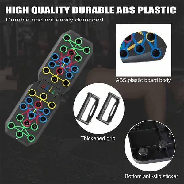 Foldable Push Up Board - Portable Push Up Handles for Home Gym, Professional Strength Training Equipment for Men and Women