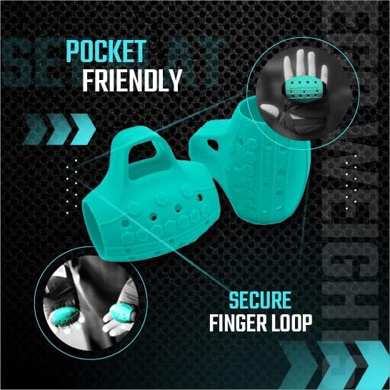 Egg Weights Colored Cardio 2.0 lbs Pair Replacement Grips Anti-Slip Silicone Rubber Finger Loop for Cardio Egg Weights