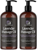 Lavender Massage Oil with Collagen and Stem Cells - Skin Firming Therapy Oil for Cellulite and Quick Absorption on Bum, Thighs, and Belly, 8 fl oz (Pack of 2) by M3
