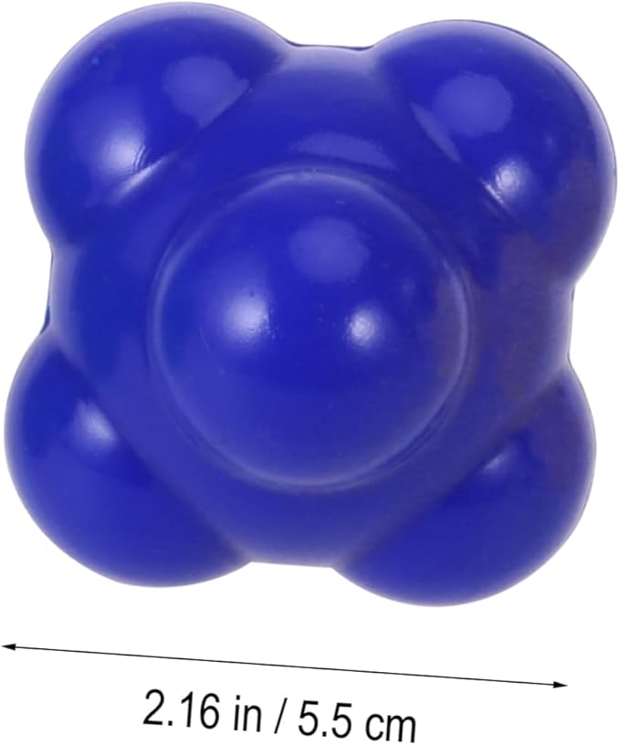 VANZACK Baseball Agility Reaction Ball 58mm Hexagonal Silicone Ball Reaction Training for Hand-Eye Coordination Reflexes