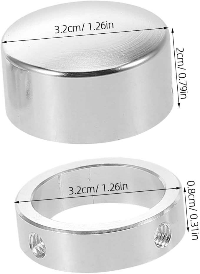 POPETPOP 1 Set Fitness Tubing End Cap Lightweight Aluminum Alloy End Cover for Strength Training Equipment Easy Installation Comfortable Grip Compatible with Various Fitness Gear