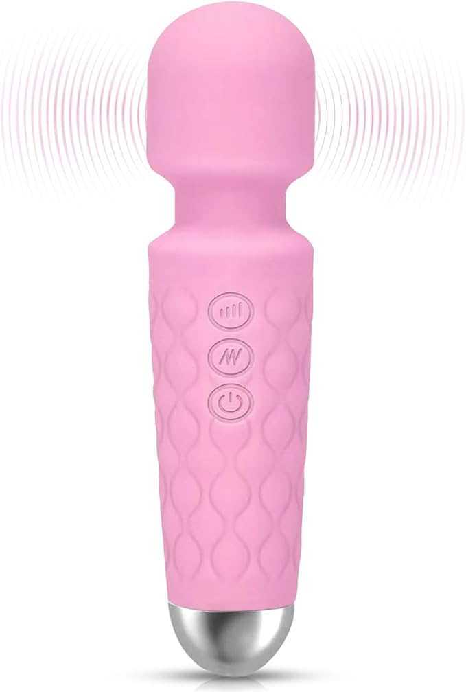 Silicone Massage - Lightweight Design, Multi-Frequency Modes for Neck, Shoulder, Back and Legs, Waterproof Design(Pink)